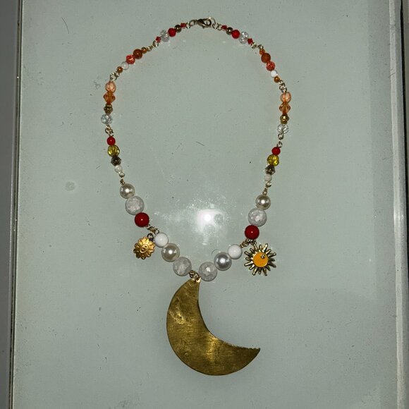 Handmade Sun & Moon Necklace - Picture 4 of 4